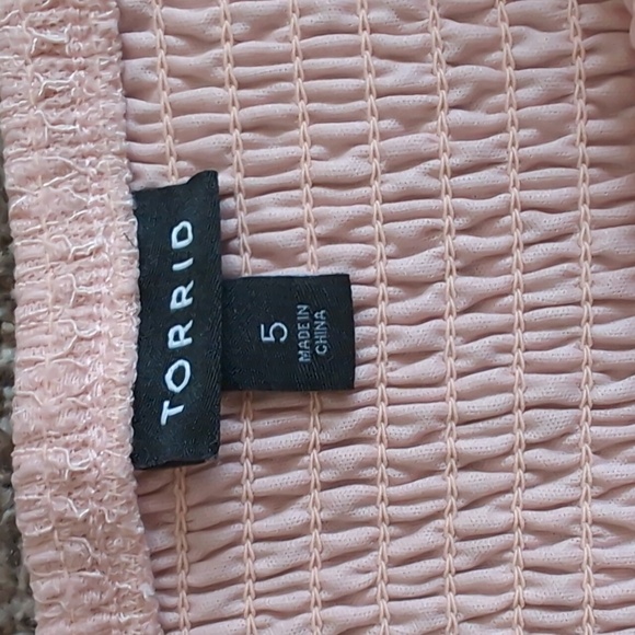 Torrid Women's Off-Shoulder Lace Babydoll Top Pink Stretchy Size 5X - Picture 5 of 11